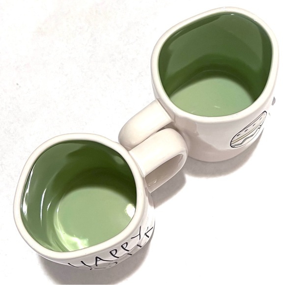 Rae Dunn HAPPY EASTER Ceramic Mug Set White/Green - Picture 6 of 11